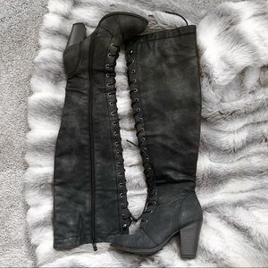 Shoes - Over the Knee Lace Up Boots Shoes - Over the Knee Lace Up Boots